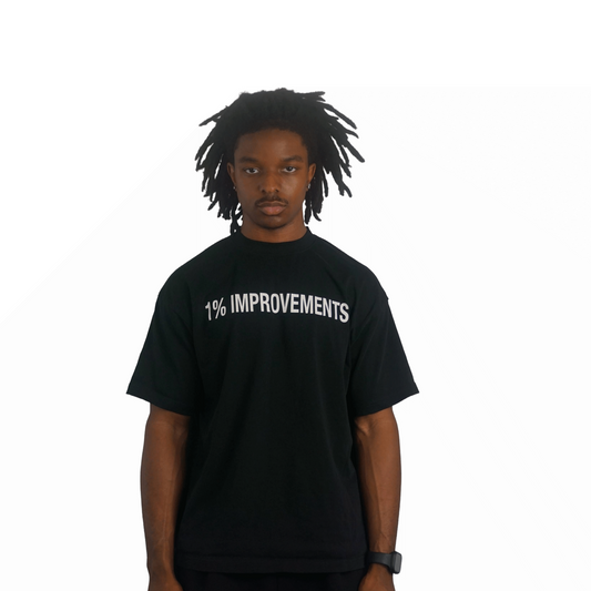 1% Improvements Drop Sleeve Tee - Black